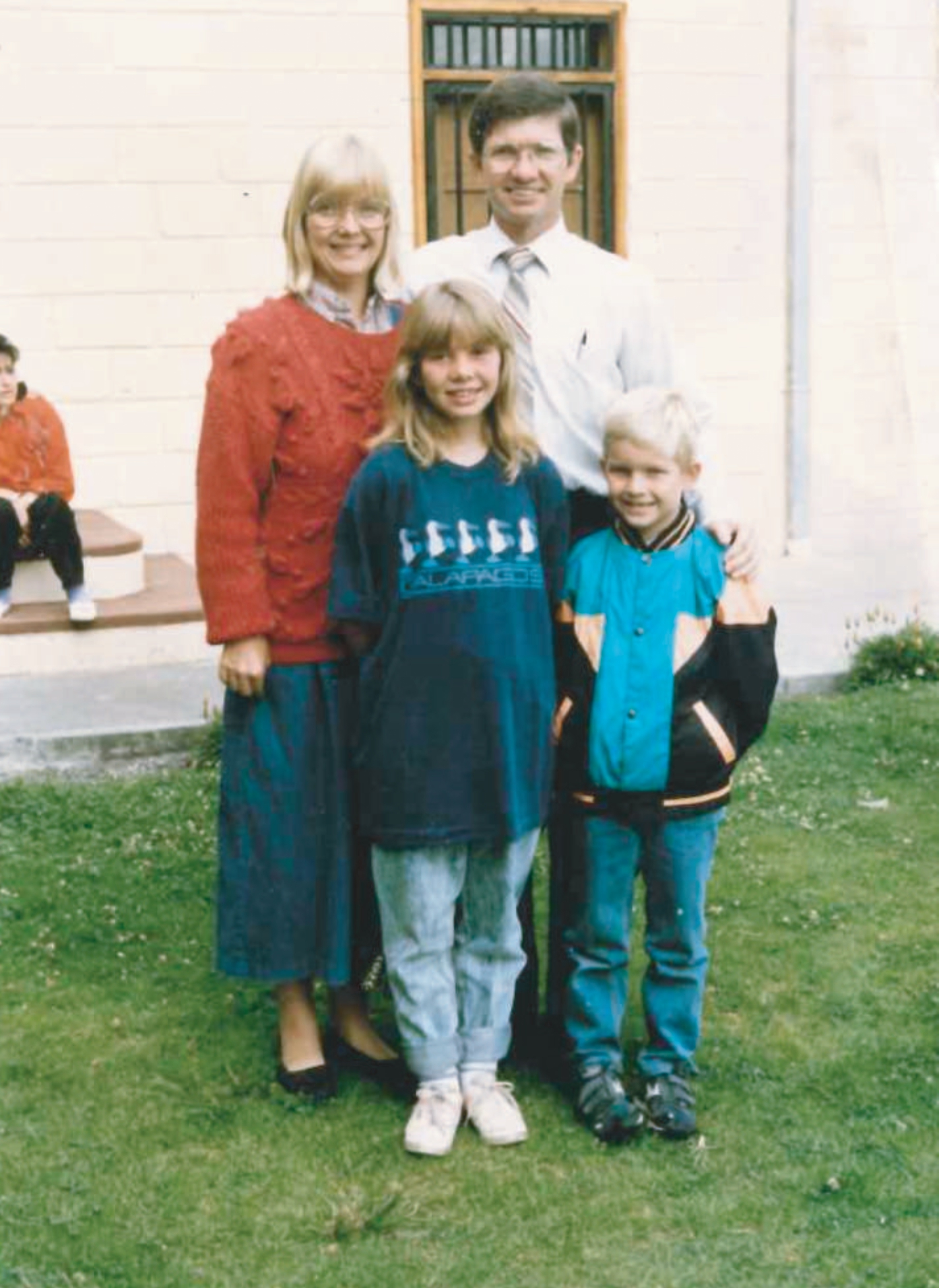 Steve and Carol Thompson with their two children in Ecuador